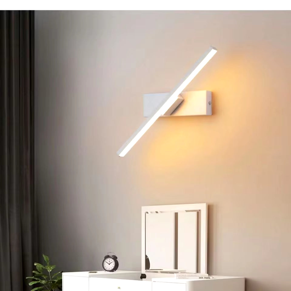 LED Wall Lamp Nordic Modern Minimalist Bedroom Bedside Lamp Creative Staircase Lamp Living Room Rotating Wall Lamp