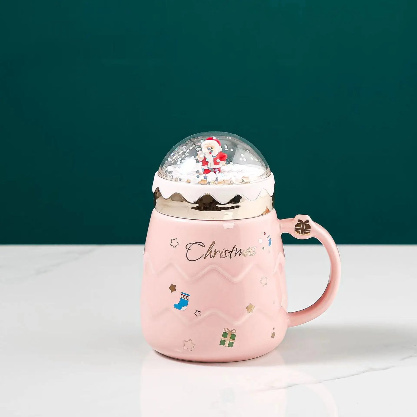 Christmas Tree Landscape Ceramic Mug Drinking Cup Breakfast Milk Cup Coffee Cup Home Kitchen Drinkware Christmas Decoration Gift