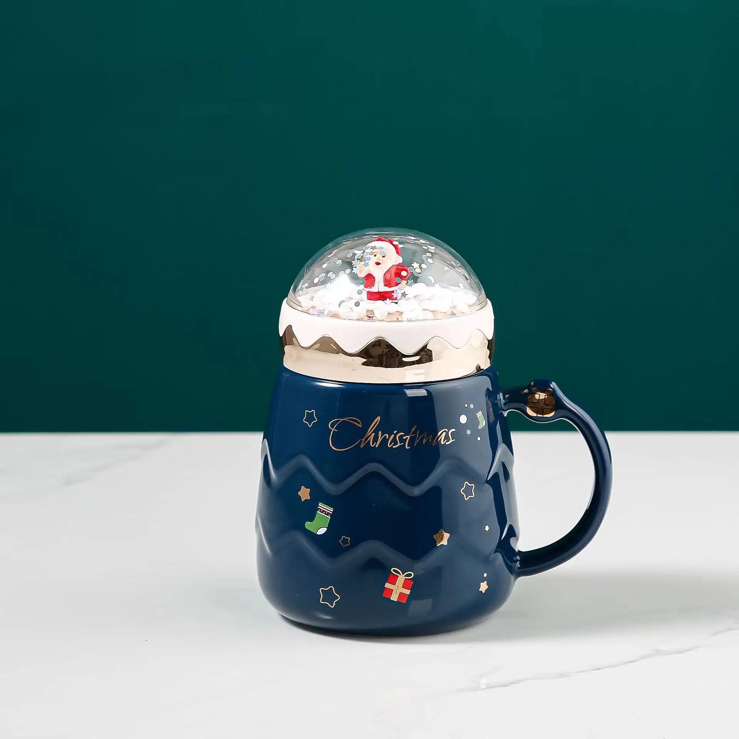 Christmas Tree Landscape Ceramic Mug Drinking Cup Breakfast Milk Cup Coffee Cup Home Kitchen Drinkware Christmas Decoration Gift