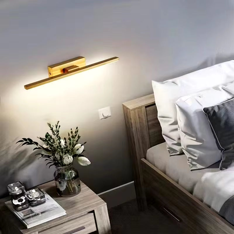 LED Wall Lamp Nordic Modern Minimalist Bedroom Bedside Lamp Creative Staircase Lamp Living Room Rotating Wall Lamp