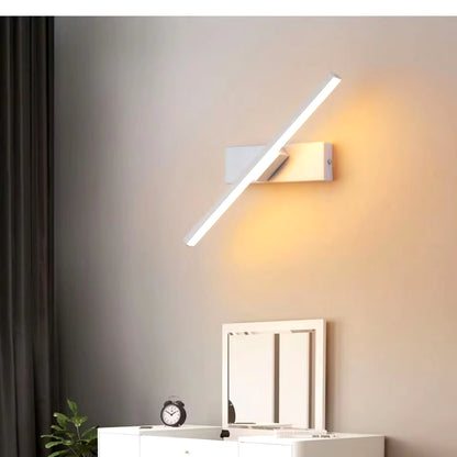 LED Wall Lamp Nordic Modern Minimalist Bedroom Bedside Lamp Creative Staircase Lamp Living Room Rotating Wall Lamp